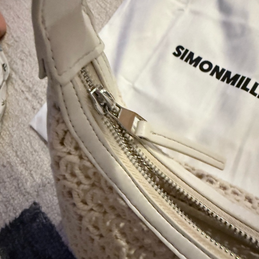 Simon Miller White Woven Shoulder Bag - Picture 2 of 5